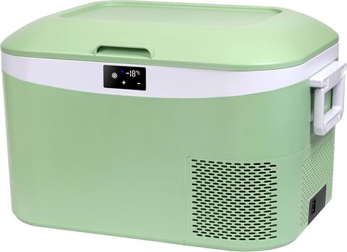 Car Refrigerator Portable Car Fridge 12V Refrigerator 23 Quart (22 Liter) Freezer Compressor Cooler 12V/24V DC 110～240 V AC for Outdoor Camping Travel Home Use -18℃~+15℃ (Blue) in Kuwait