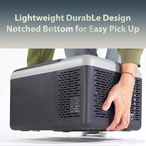 ALPICOOL C9PT PORTABLE CAR FREEDZER COOLER ، 12 فولت ثلاجة للسيارات ، 10 كوارت تبريد سريع ، مع 12/24V DC و 100-240V AC للهجرة الخارجية ، التخييم ، RV ، شاحنة (Black & Gray) in Kuwait