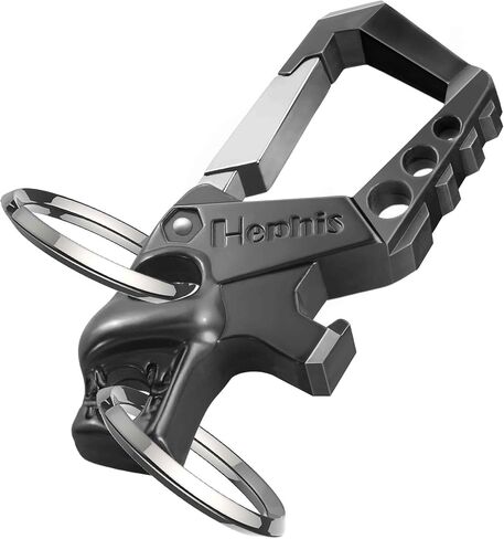 Hephis Skull Heavy Duty Key Chain,Car Emergency Escape Tool, Seat belt Cutter,Bottle Opener,Carabiner Car Key Chains in Saudi Arabia