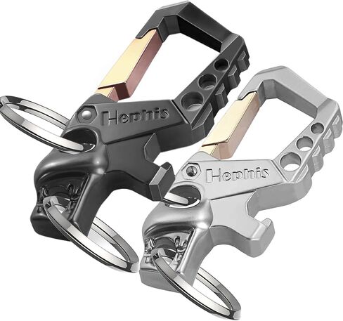 Hephis Skull Heavy Duty Key Chain,Car Emergency Escape Tool, Seat belt Cutter,Bottle Opener,Carabiner Car Key Chains in Saudi Arabia