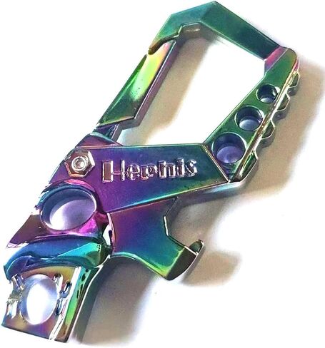 Hephis Skull Heavy Duty Key Chain,Car Emergency Escape Tool, Seat belt Cutter,Bottle Opener,Carabiner Car Key Chains in Saudi Arabia