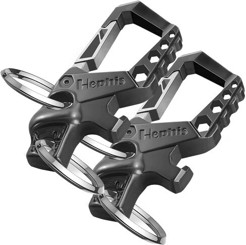 Hephis Skull Heavy Duty Key Chain,Car Emergency Escape Tool, Seat belt Cutter,Bottle Opener,Carabiner Car Key Chains in Saudi Arabia