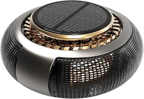 Smart Car Air Freshener Diffuser,Solar Powered Rotating Aroma Diffuser For Vehicle,Car Accessories,Automotive Aromatherapy Ornament(Black,Cologne) in Kuwait