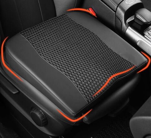 Car Seat Cushion, Comfort Memory Foam Car Cushions for Driving - Sciatica & Lower Back Pain Relief, Driver Seat Pillow for Auto, Office Chair, Wheelchair - Black in Kuwait