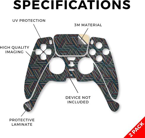 ألياف الكربون الجلد متوافق مع PlayStation 5 PS5 Controller (2 Pack) - White Freesia - Premium 3M Vinyl Protction Wrap Cover - من السهل تطبيق | مصنوع في الولايات المتحدة الأمريكية من قبل Mayyskins in Kuwait