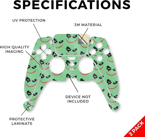 ألياف الكربون الجلد متوافق مع PlayStation 5 PS5 Controller (2 Pack) - White Freesia - Premium 3M Vinyl Protction Wrap Cover - من السهل تطبيق | مصنوع في الولايات المتحدة الأمريكية من قبل Mayyskins in Kuwait