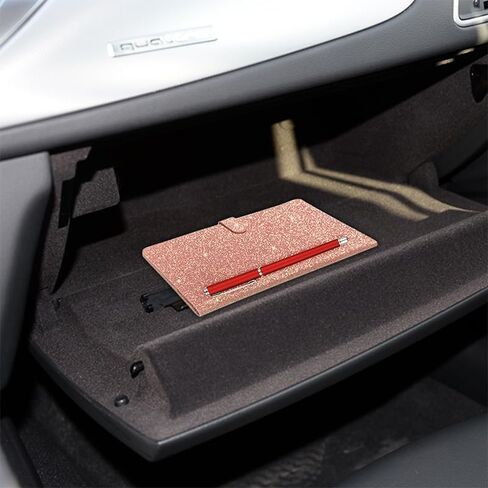 2Pack Leather Car Registration and Insurance Card Holder, Car Document Holder for Cards License with Magnetic Shut (Black) in Kuwait