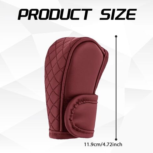 Leather Car Gear Shift Knob Cover, Upgraded Anti-Slip Design Stick Shift Knob Cover, Universal Durable Car Decorative Accessories Shifter Stick Protector Suitable for Cars,Trucks,SUVs (Black) in Saudi Arabia