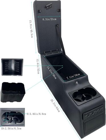 Truck Center Console Truck Seat/Bench Organizer for Jeep CJ5 1976-1983,Jeep CJ7 1976-1986,Jeep Wrangler(YJ) 1987-1995 (Black) in Kuwait