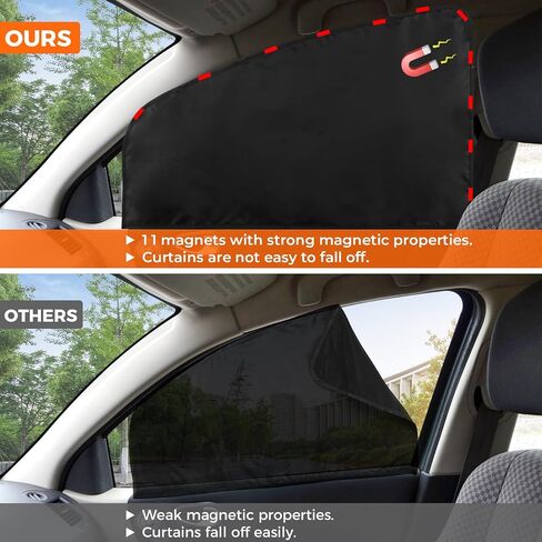 Kansmart 5 PCS Car Stertains 95 ٪ Light Forcing Car Privacy Stretains لحماية الأشعة فوق البنفسجية ، وجانب خصوصية Auto Sunshades التخييم لسيارة سيدان سيارات الدفع الرباعي للتخييم in Kuwait