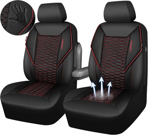 CAR PASS 3D Foam Faux Leather Car Seat Covers Full Set, Grey Breathable PU Leather Seat Covers for Cars, Luxury Universal Fit for SUVs Vans Sedan Truck Automotive, Armrest Airbag Compatible, All Gray in Saudi Arabia