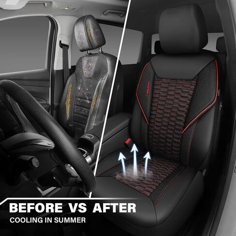 CAR PASS 3D Foam Faux Leather Car Seat Covers Full Set, Grey Breathable PU Leather Seat Covers for Cars, Luxury Universal Fit for SUVs Vans Sedan Truck Automotive, Armrest Airbag Compatible, All Gray in Saudi Arabia