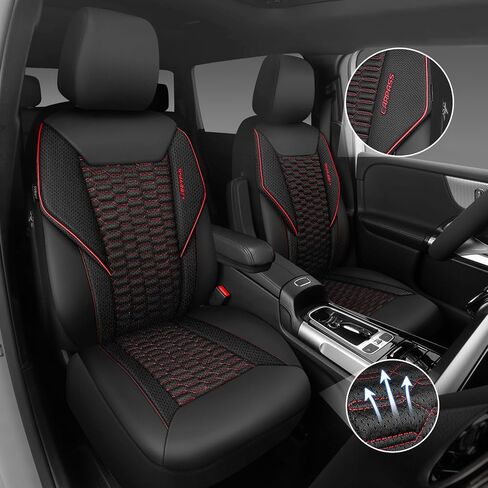 CAR PASS 3D Foam Faux Leather Car Seat Covers Full Set, Grey Breathable PU Leather Seat Covers for Cars, Luxury Universal Fit for SUVs Vans Sedan Truck Automotive, Armrest Airbag Compatible, All Gray in Saudi Arabia