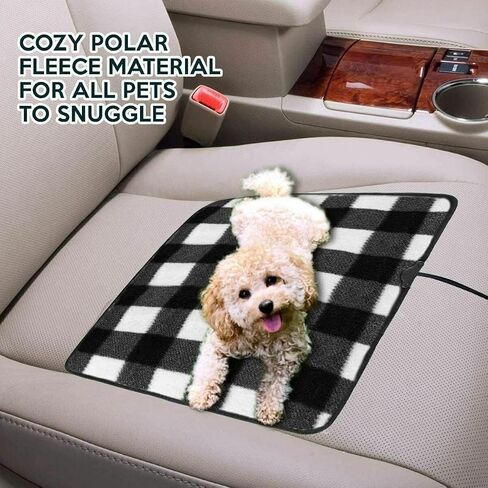 ZONETECH Black Warming Pad Cozy Warmth in Cold Weather, Perfectly Sized for Comfort and Portability for Pets in Kuwait