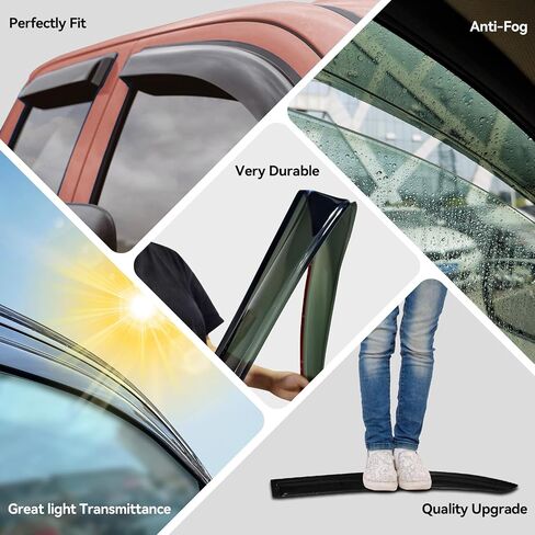 Window Visors Rain Guards for 1997-2003 Chevy Malibu, Out-Channel Window Vent Wind Deflectors Visors Shades for 1997 1998 1999 Oldsmobile Cutlass Sedan in Kuwait