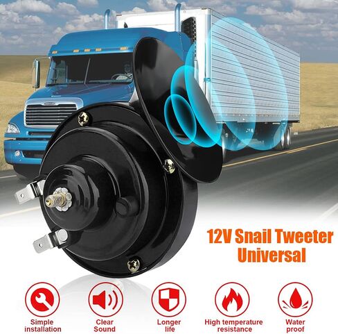 2pcs 300db قرون قطار سوبر بصوت عالٍ ، 12 فولت مقاوم للماء ، أدوات استبدال الهواء ، قرن سيارة كهربائية مزدوجة ، إكسسوارات السيارات العالمية للسيارة ، دراجة نارية ، شاحنة ، دراجة ، قارب (أحمر) in Kuwait