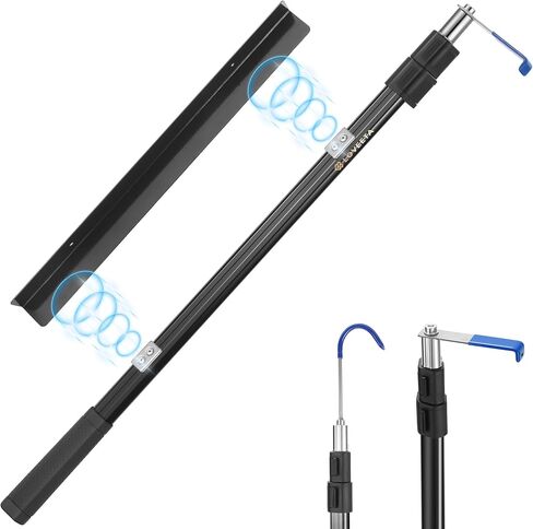 LOVEETA® 6.3 Ft Magnetically Mounted Cargo Grabber Reach Retriever Tool - 3.0 New Upgraded Extendable Pickup Truck Bed Accessories, Multi-Use Truck Bed Reach Tool (Jet Black) - 2 Hooks 1 Mounted Plate in Saudi Arabia