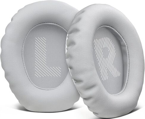SOULWIT Professional Replacement Earpads Cushions for JBL Quantum 100/100X/100P/100M2 (Q100/Q100X/Q100P/Q100M2), Quantum 350 (Q350) Headphones, Ear Pads with Softer Protein Leather - Titanium in Kuwait