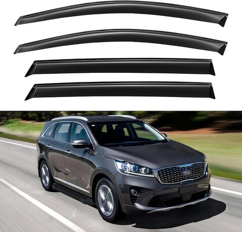 Window Visors Rain Guards for 1997-2003 Chevy Malibu, Out-Channel Window Vent Wind Deflectors Visors Shades for 1997 1998 1999 Oldsmobile Cutlass Sedan in Kuwait