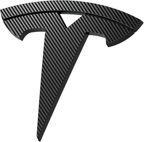 Spigen Front Emblem Logo Full Cover Sticker Designed for Tesla Model 3 2025/2024 Refresh (Highland) - Black in Kuwait