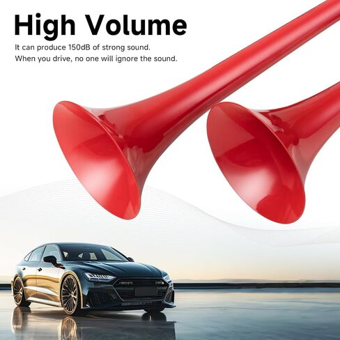 قرن قطار Farbin للسيارة Super Loud Air Horn 12V 150dB Dual Truck Horns Kit مع الضاغط وزر أي سيارات شاحنات السيارات in Kuwait