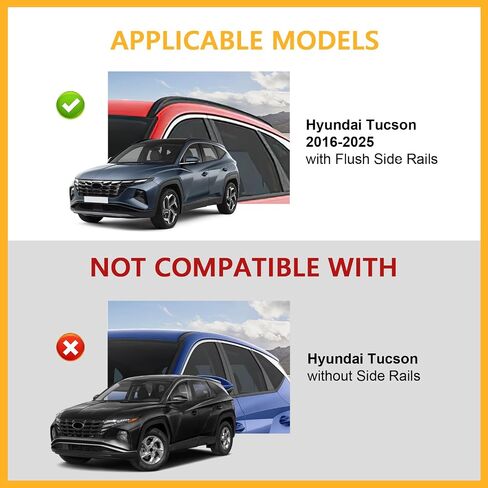 220lbs Lockable Roof Rack Cross Bars Compatible with Hyundai Tucson 2016-2025 SE/SEL/N Line/Limited, Heavy Duty Anti-Theft Aluminum Roof Rails Crossbars Cargo Carrier Bag Black Bike in Saudi Arabia