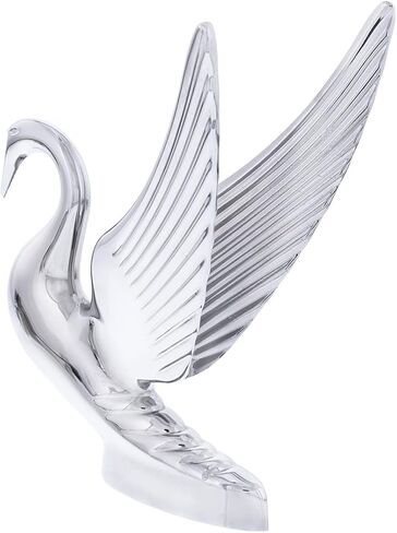 United Pacific 72001 Heavy-Duty Chrome Swan Hood Ornament, Cast Metal, Universal Two Stud Install, Detailed Design - ONE Unit in Kuwait