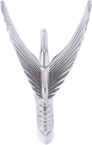 United Pacific 72001 Heavy-Duty Chrome Swan Hood Ornament, Cast Metal, Universal Two Stud Install, Detailed Design - ONE Unit in Kuwait