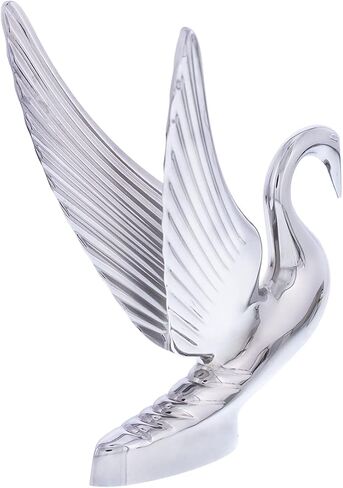 United Pacific 72001 Heavy-Duty Chrome Swan Hood Ornament, Cast Metal, Universal Two Stud Install, Detailed Design - ONE Unit in Kuwait