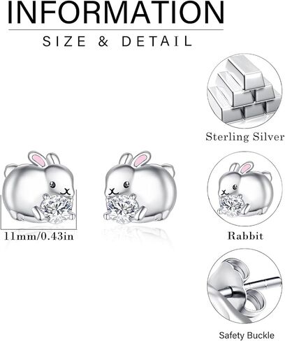 Dreamboat Panda Stud Earrings for Women Girls 925 Sterling Silver Pandas Jewelry Birthday Party Gifts for Panda Lovers in Kuwait