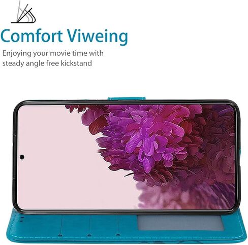 حالة من Galaxy S22 Plus ، Samsung S22+ 5G S906U محفظة مع واقي شاشة زجاجي مقسى ، حامل بطاقة الائتمان من جلدي ل Samsung Galaxy S22+ 5G Rose Gold in Kuwait