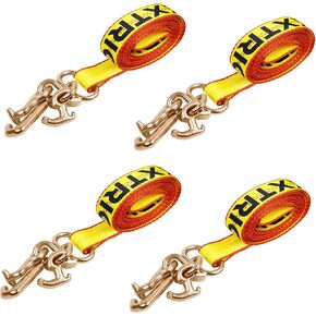 2" x 12' Recovery Winch Strap w/RTJ Cluster Hooks,4 Pack,Tow Truck Straps for Wrecker Towing Equipment,Heavy Duty Autohauler Car Tie Down Straps in Saudi Arabia