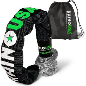 Rhino USA ROPE SONTEC SOFT ROPE (2 -Pack) - 1/2 بوصة × 22 بوصة (44،050 رطل قوة الكسر) طقم الاسترداد للوقت الوعائي للشاحنات ، UTV ، ATV - متوافق مع Jeep و Toyota و Ford & More!