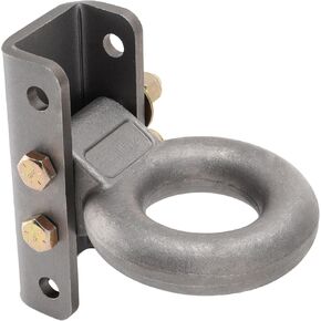 قابلة للتعديل Pintle Hitch Lunette Eye Ring مع قوس Mount Mount ، I.D. 3 بوصات ، فولاذ خام شاق ، مصنفة وزنها 12000 رطل