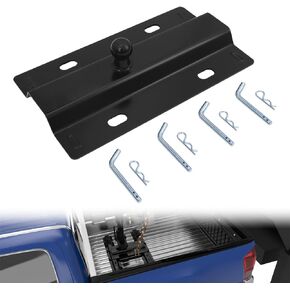 Universal 30,000 lbs Gooseneck Ball Plate Fit for All Standard 5th Wheel Rails Gooseneck Adapter Hitch