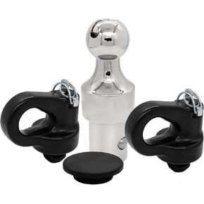 60692 ، Puck System Gooseneck Hitch Ball Kit ، متوافقة مع 2013-2025 Ford F250 F350 F450 ، 2016-2025 Chevrolet Silverado ، GMC Sierra & Nissan Titan XD ، 30000 LBS GTW/ 7500 LBS VTW ، 2-5/ 16 Inch BALL