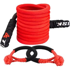 Tusk Heavy Duty UTV/ATV Kinetic Recovery Kit with Nylon Braided Rope (5/8" x 20’) and Shackles (Stage 3, Synthetic)