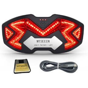 Mototcycle خوذة خوذة ضوء ، لون أسود نفاث ، مقاوم للماء ، ضوء سلامة خوذة دراجة نارية ، LED LED