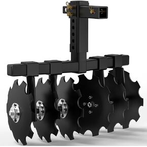 yintatech 28 "محراث قرص الجرار مع 2" مستقبل ، اسحب خلف Tiller for ATV ، Black