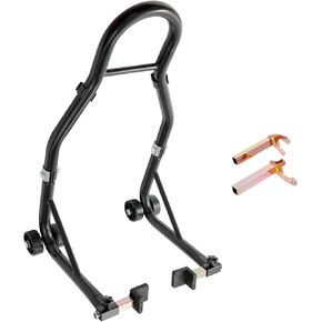 VEVOR Motorcycle Rear Wheel Stand, 850lbs/390kg Load Capacity Lift with U + L Fork Swingarm Spool, Heavy Duty Rear Wheel Stand Motorcycle Lift Jack Stand, for Suzuki Yamaha Honda Kawasaki, Black