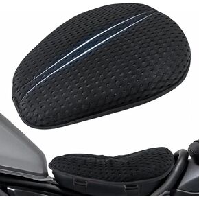 Aeroivi Airflow Pro Motorcycle Seat Pad-شبكات ثلاثية الأبعاد قابلة للتكبير ونسيج سريع الجفاف | 2.3 "الدعم المريح السميك | نقاط السيليكون المضادة للانزلاق | قابلة للغسل الماكينة لسهولة التنظيف