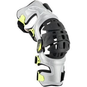 Alpinestars 6501319-195-L Bionic 7 Knee Set Silver/Yellow Lg