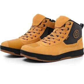 IRON JIA'S Motorcycle Shoes for Men, Anti-Slip Breathable Casual Motorcycle Riding Boots with Ankle Support, Shift Pad Black 11 in Kuwait