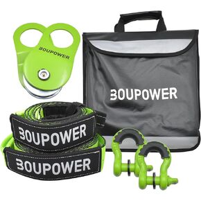 تشمل مجموعة Winch Recovery Kit ، حزام سحب 20 قدمًا ، مدخرات الأشجار بطول 8 أقدام ، و 10 أطنان من بكرة اختطاف ، وأغلال دبقية D وحقيبة Winch Line Dampener ، و Winch Accessories Off Road 4x4 Gear Orange