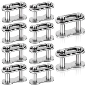 10 PCS #40 Chain Master Link, Steel Alloy Heavy Duty Roller Chain Connector Links Master Link Replacement for Bycicles Mini Bikes Motorcycles Go-Karts Home and Industrial Machinery