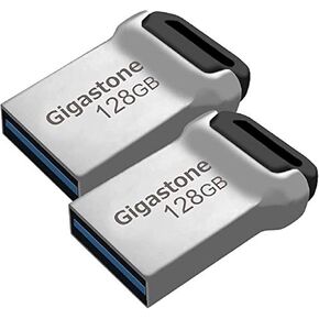 Gigastone Z70 128 GB 2 Pack USB 3.2 Gen1 ، محركات أقراص فلاش USB ، موثوقة للكمبيوتر الشخصي و MAC ، المعادن المقاومة للماء ، mini و still.