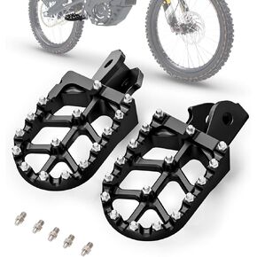 POTCREDPEGS FOOTPEGs أوسع قدم الأوتاد CNC لـ Surron Sur Ron LBX Ride Pro SS/SR/S Talaria Sting MX3/R MX4 Eride Pro SS 2.0 3.0 Ventus One Electric Dirt Bike Black