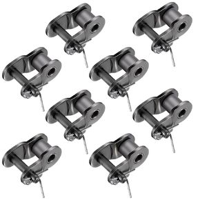 8Pcs #420 Chain Master Links,Roller Chain Offset Link Crank Link Half Links for Motorcycle Pocket Bike Chain (Sliver)