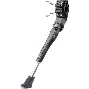CyclingDeal Adjustable Bicycle Kickstand Rear Mount Type - for Mountain Bikes MTB & 700C Road Hybrid Bikes Kids Bikes - Premium Quality Aluminium Alloy with New Clamp Design