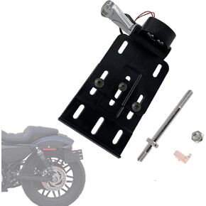 Motorcycle Rear Side License Plate Bracket Holder with LED Light for Harley Sportster XL883, XL1200, Dyna Low Rider FXDLS, Street Bob FXDB 2004-2020 Black